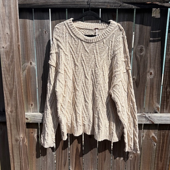 Free People Women's Isla Cable Knit Sweater - Picture 2 of 4